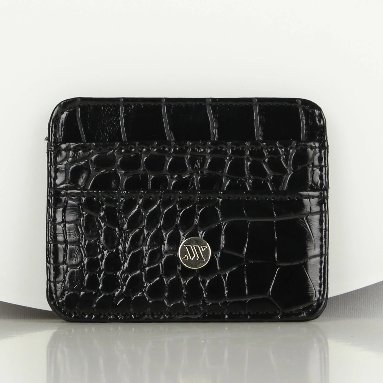 Portofol prej lëkure, ngjyrë e zezë, Zoozie Bags, 10.5x8.5cm
