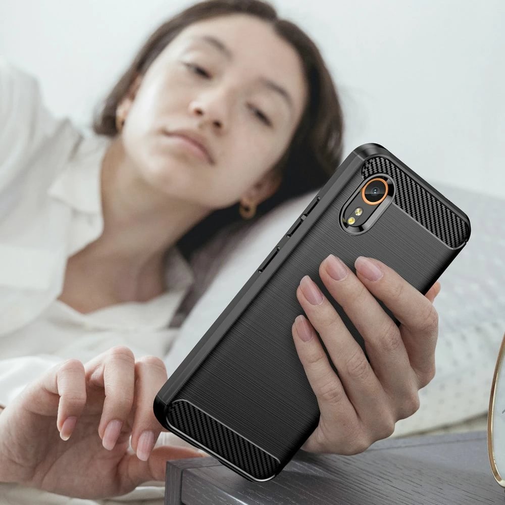 Mbështjellës Tech-Protect TPUCarbon për Samsung Galaxy XCover 7, i zi
