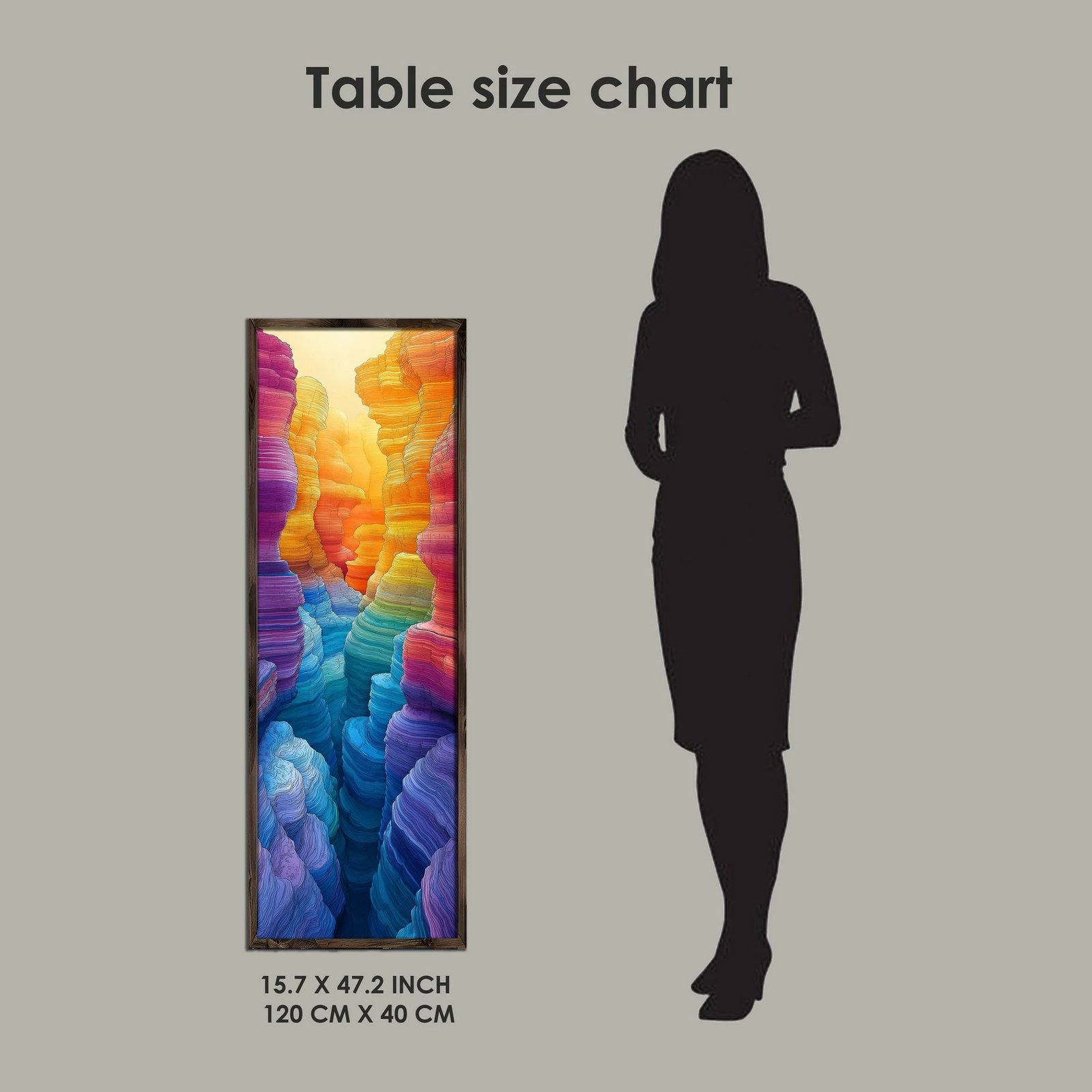 Pikturë dekorative me kornizë, MDF, shumëngjyrëshe, Wallity, EMR070