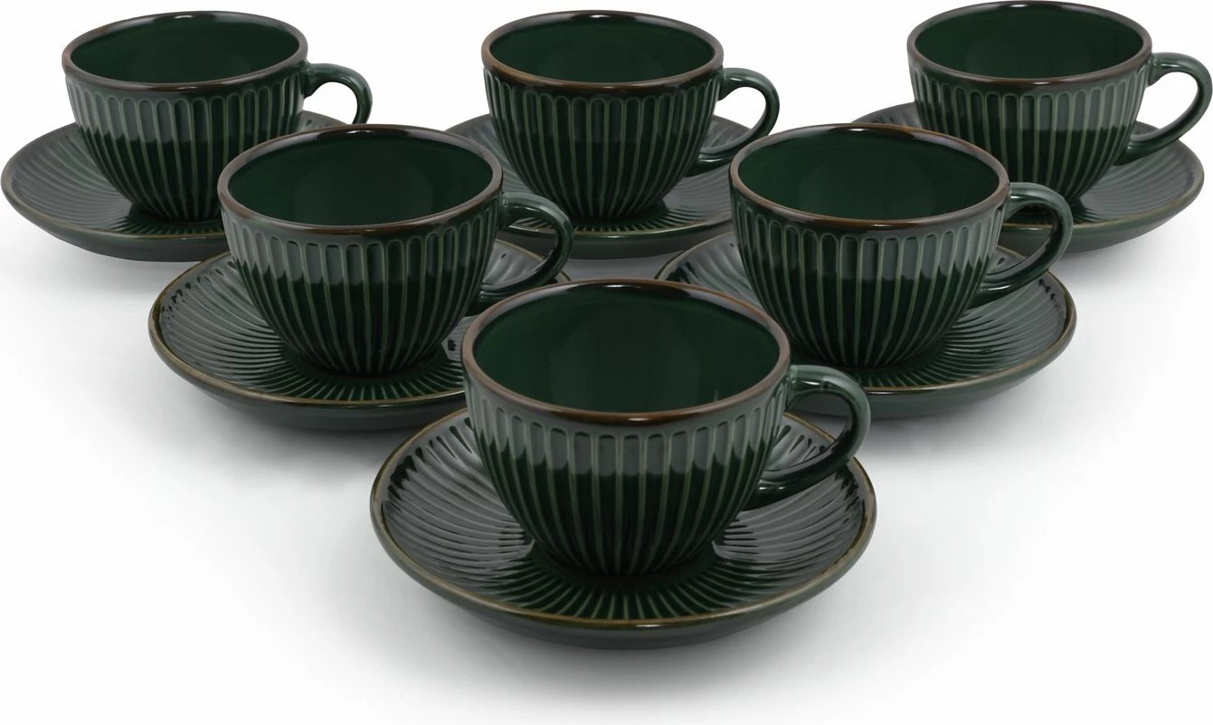Set filxhanash çaji (12 copë), Hermia Concept, jeshile, TC057012FRA5A839700MATT300