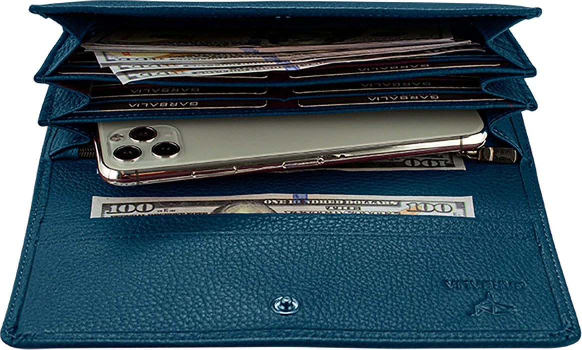 Portofol për gra, Zoozie Bags, Angel, ngjyrë blu petrol