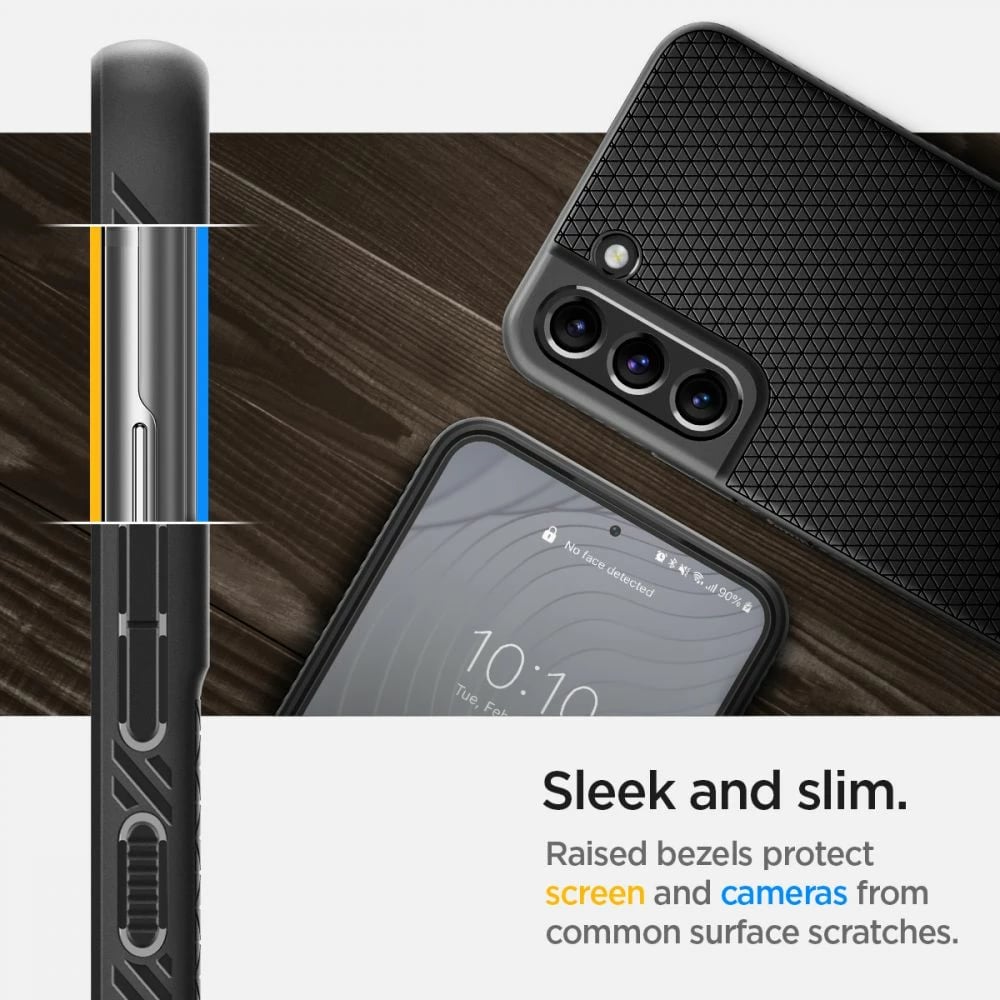Mbështjellës Spigen Liquid Air për Samsung Galaxy S22, Matte Black