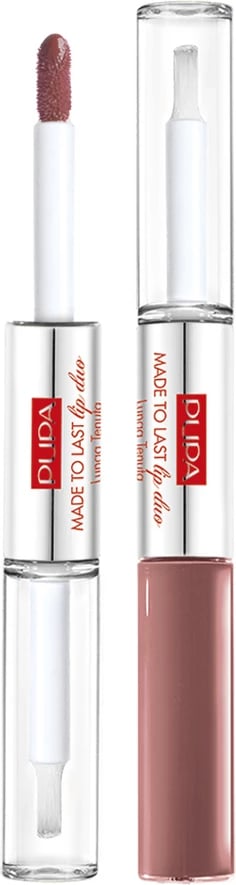 Buzëkuq i lëngshëm dhe lip gloss Pupa Milano Made To Last Lip Duo 011, 2x4ml