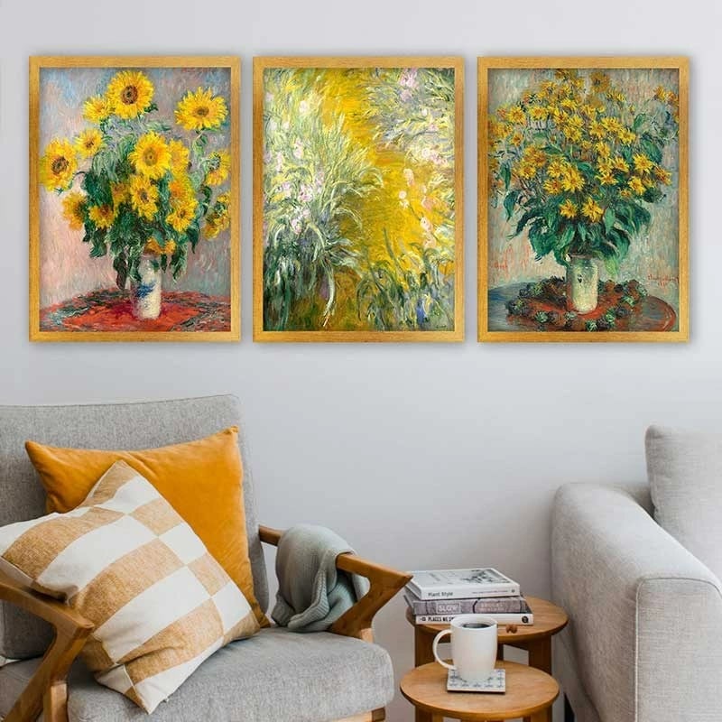 Pikturë dekorative me kornizë (3 copë), Wallity, 3AC_UN547262_3545