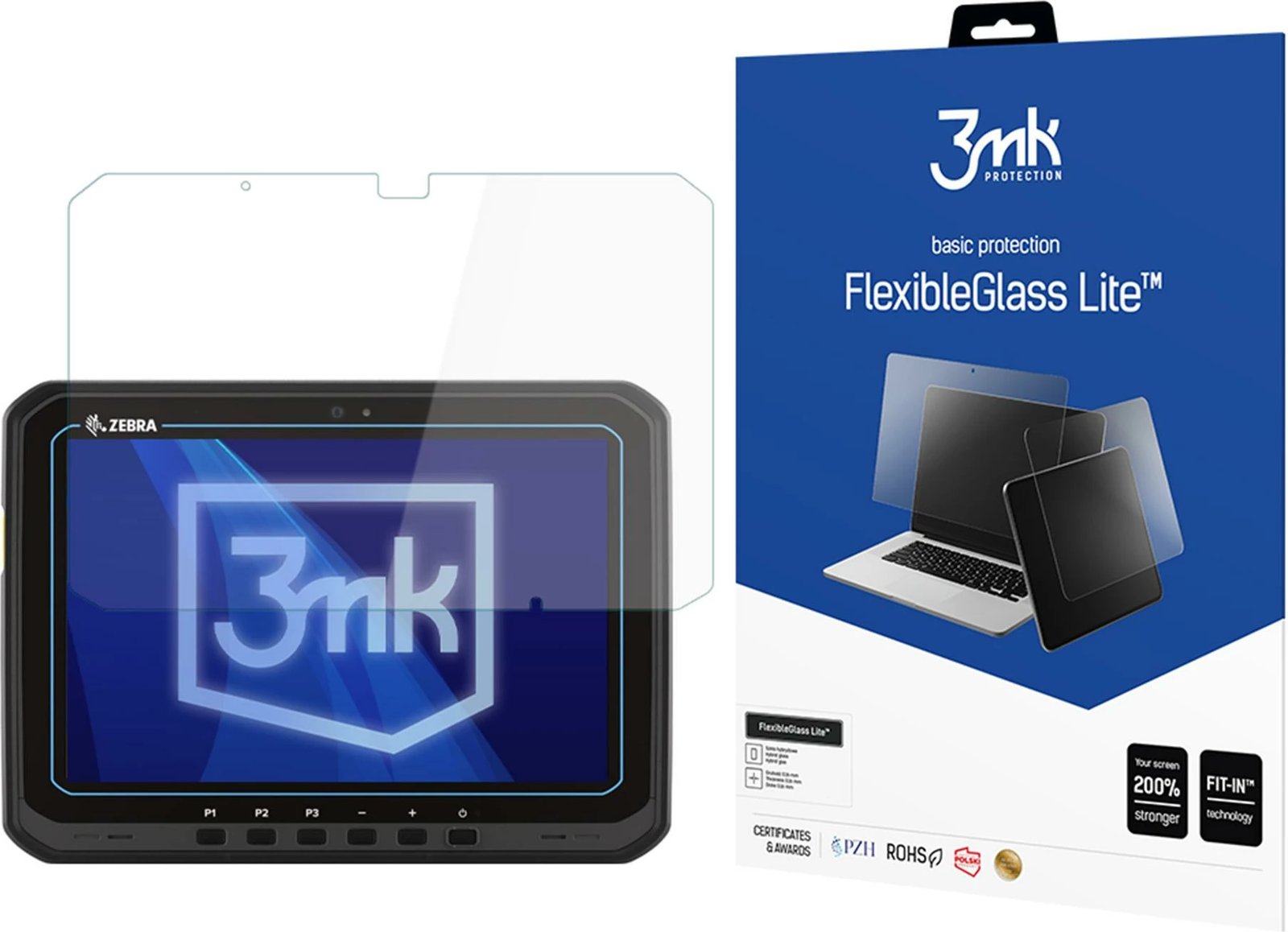 Xham mbrojtës hibrid 3mk Protection FlexibleGlass Lite për Zebra ET60/65
