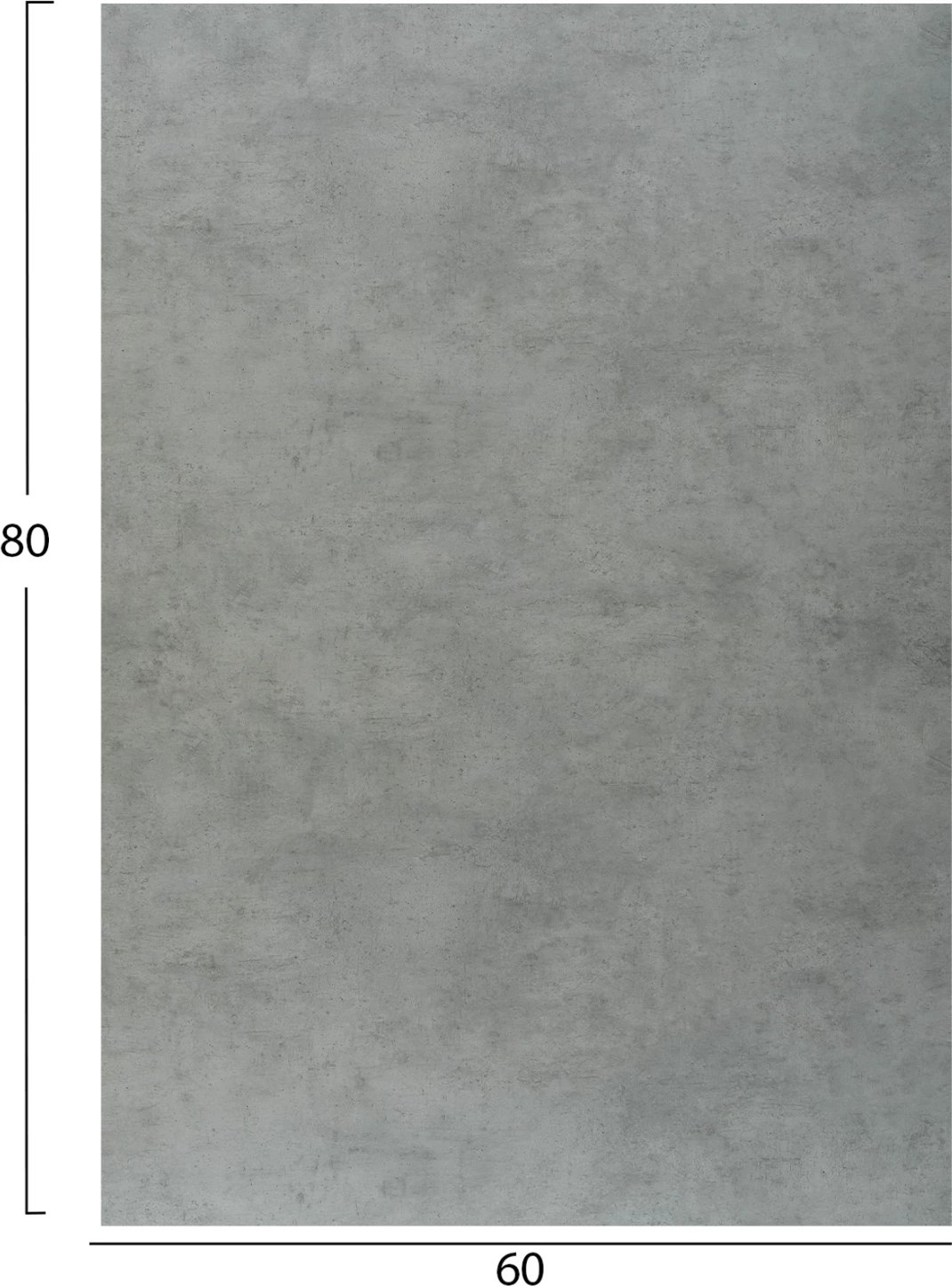 Sipërfaqe tavoline HPL, drejtkëndëshe, ngjyrë çimento, 60x80cm, set prej 2 copësh