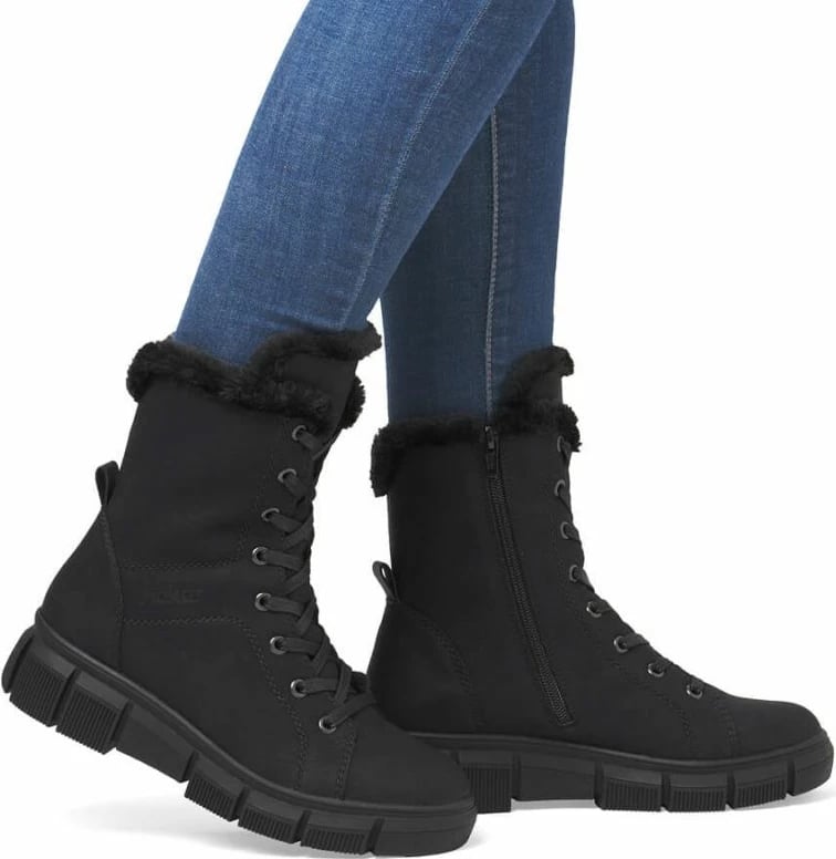 Çizme për femra Rieker, të zeza