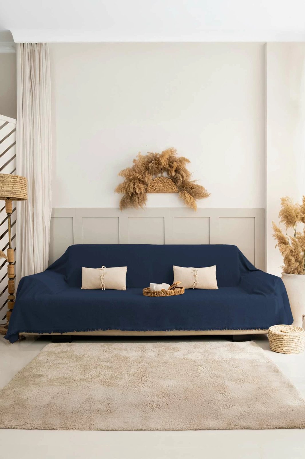 Mbulesë divani L'essentiel, ngjyrë kaltër e errët, Rio