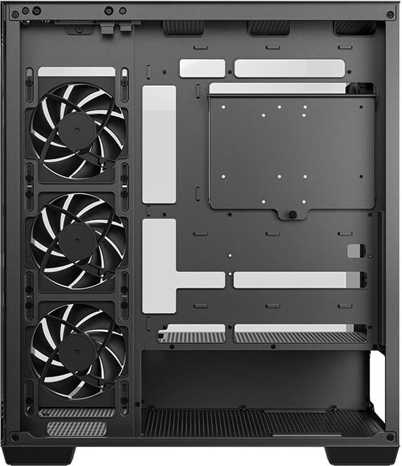 Kasë DeepCool CG580 4F V2, midi tower, e zezë, me ndriçim RGB
