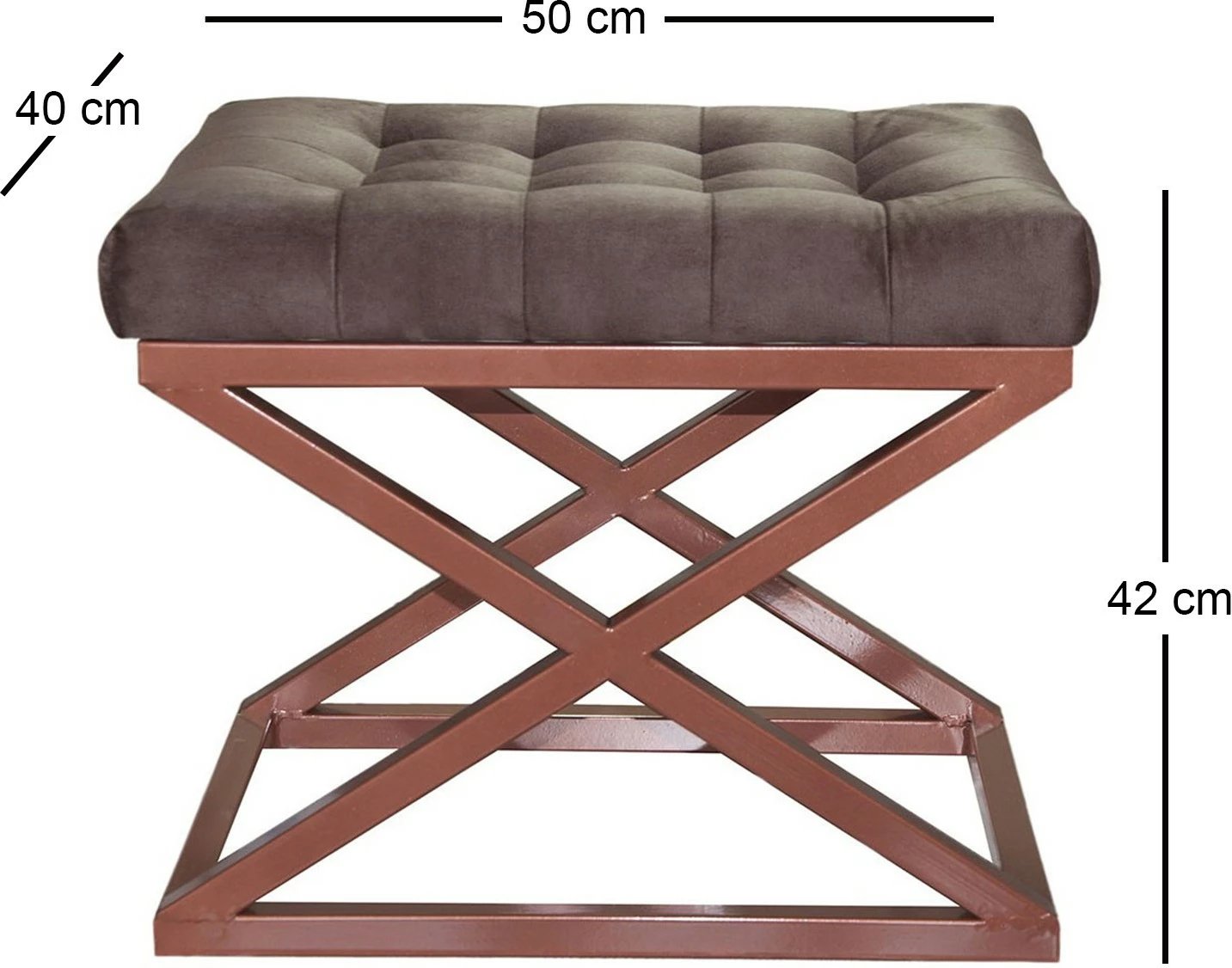 Puf Atelier del Sofa, ngjyrë bakri dhe kafe, Capraz