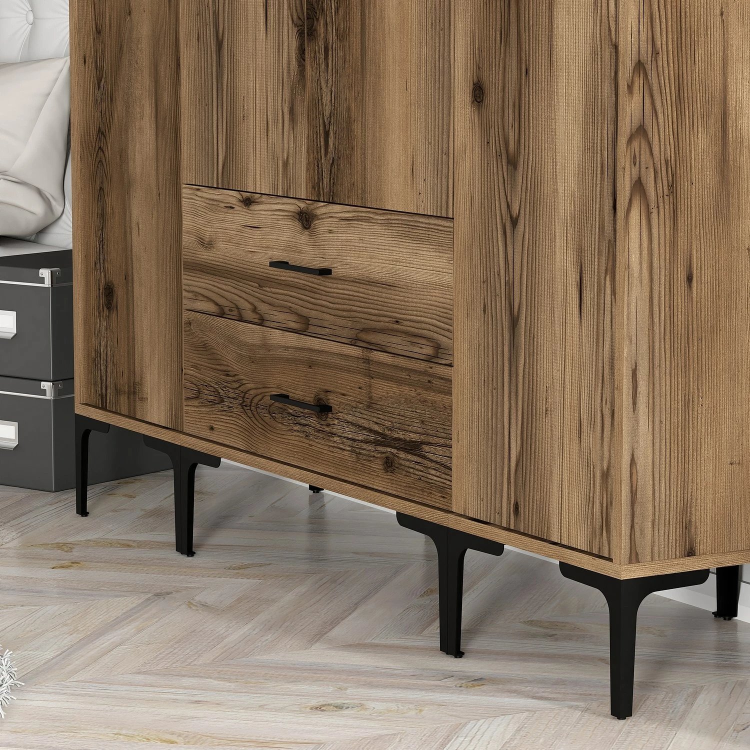 Dollap për dhomë gjumi, ngjyrë arre, Skye Decor, Kumsal STS