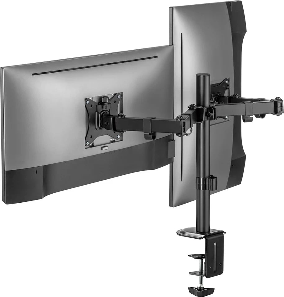 Mbajtës tavoline për 2 monitorë Maclean MC-754N, VESA 75x75 dhe 100x100, 17-32", i zi Mbajtës tavoline për 2 monitorë Maclean MC-754N, VESA 75x75 dhe 100x100, 17-32", i zi