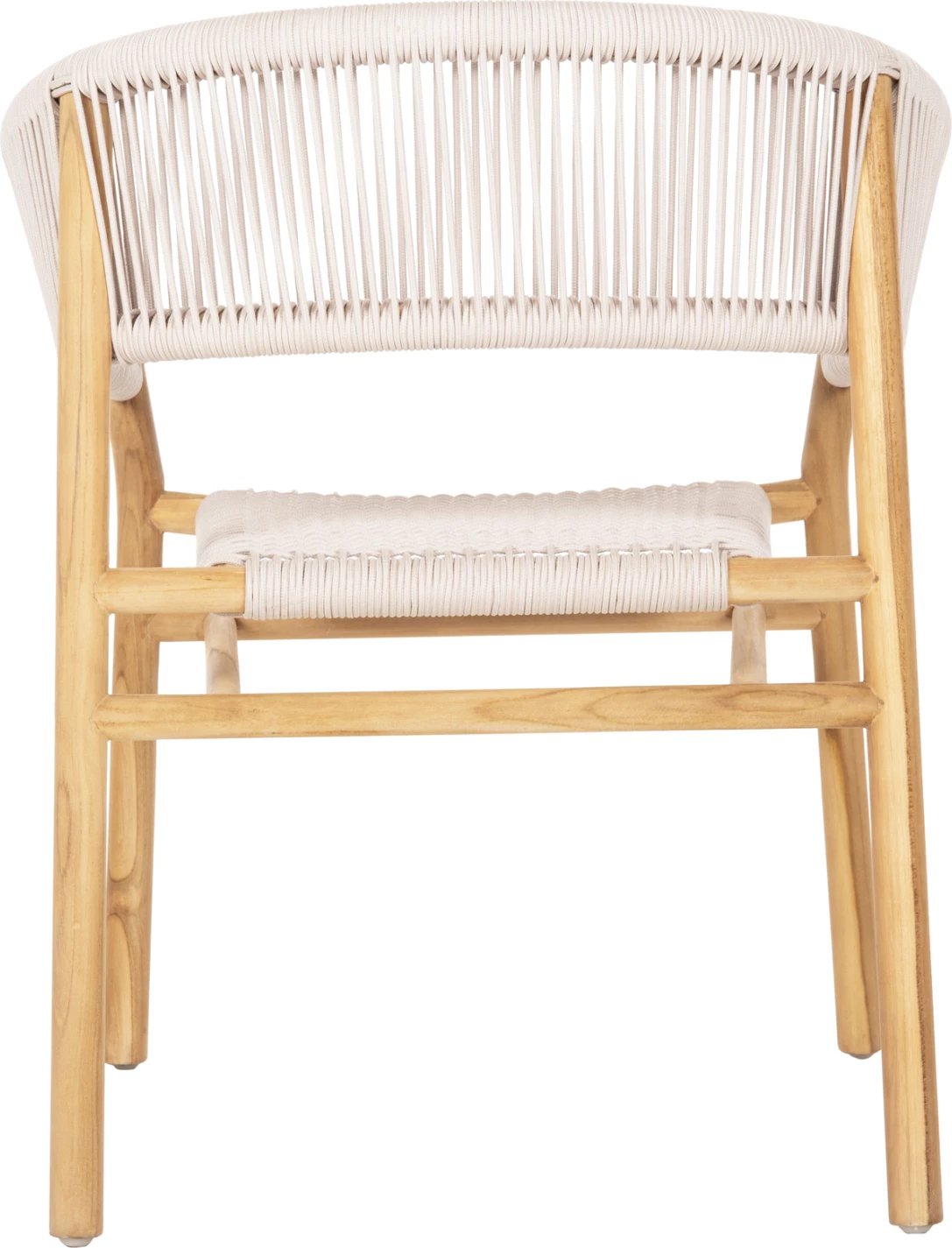 Karrige ngrënie me krahë IRVING FH9763 dru teak ngjyrë natyrale dhe litar bezhë 60x55x78H cm