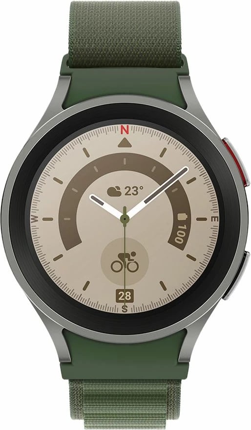 Rrip najloni për smartwatch Tech-Protect Nylon Pro për Samsung Galaxy Watch 4/5/5 Pro/6/7/FE, Gjelbër e errët