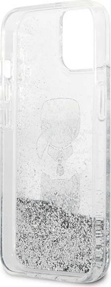Mbështjellës Karl Lagerfeld KLHCP13SKICGLS për iPhone 13 mini, Hardcase, Silver