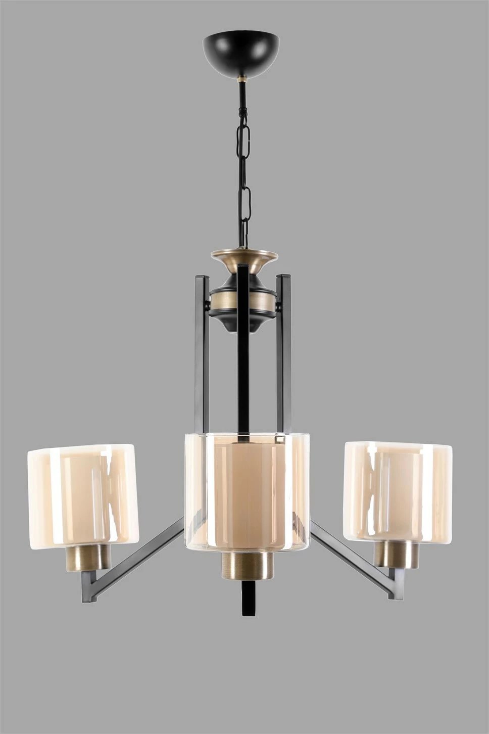 Llambë tavani Opviq, model 8502-3, ngjyrë e zezë dhe bakri