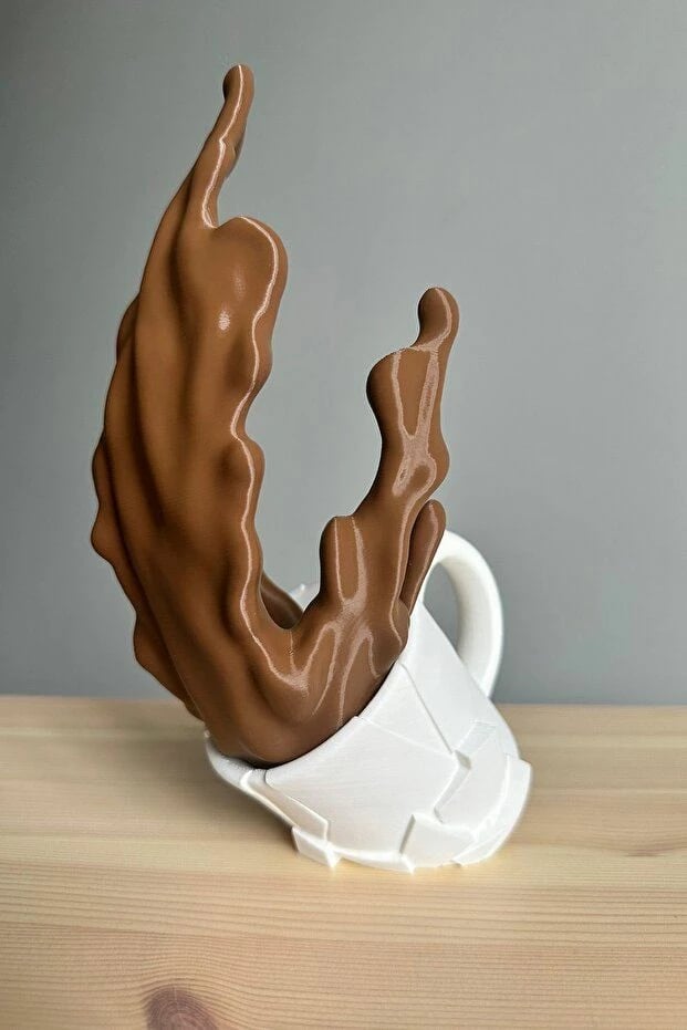 Statujë dekorative trinket, ngjyrë kafe dhe e bardhë, Evila Originals