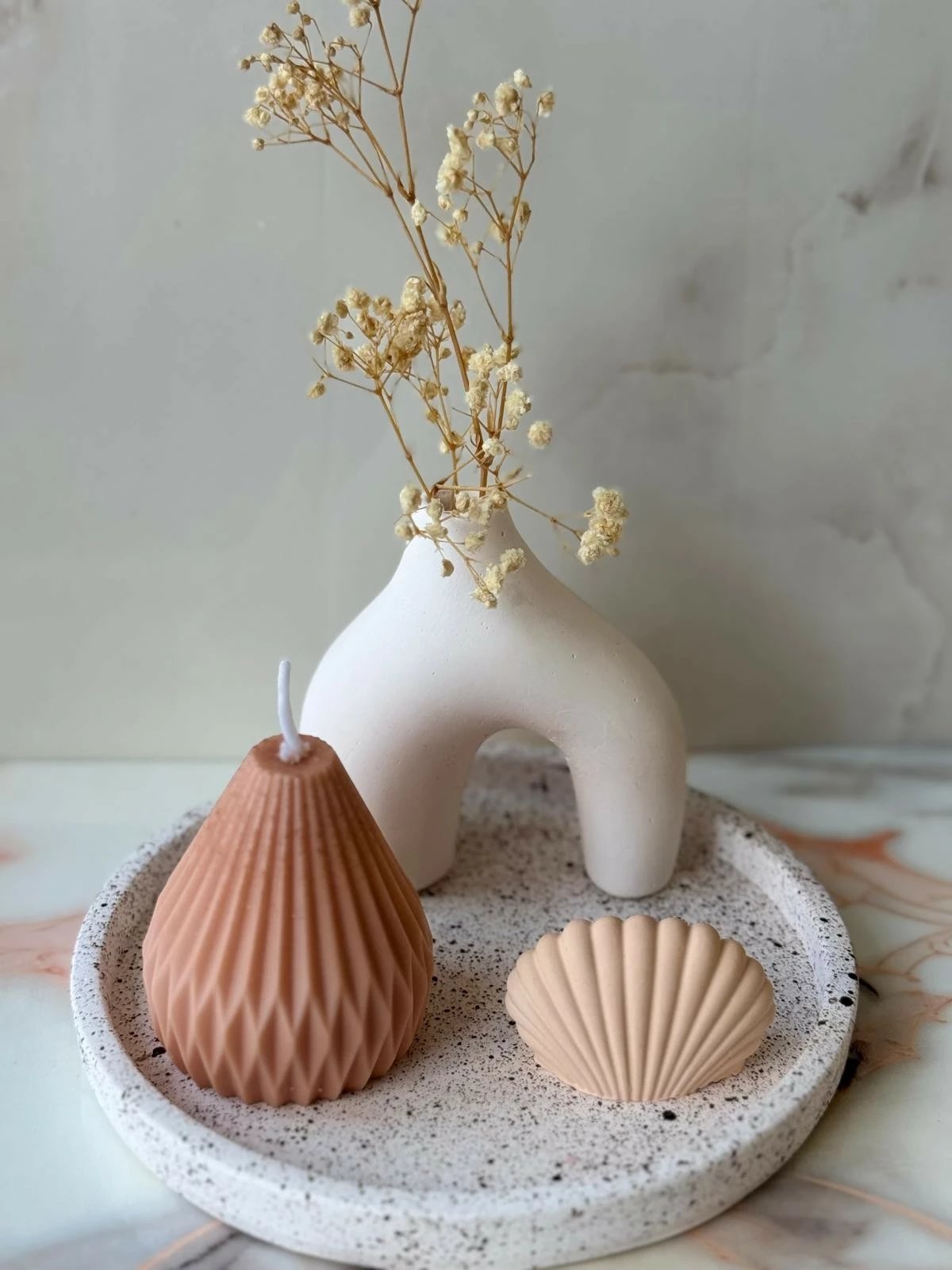 Set qirinjsh prej betoni, 4 copë, Evila Originals, Glamour Candle 32ST