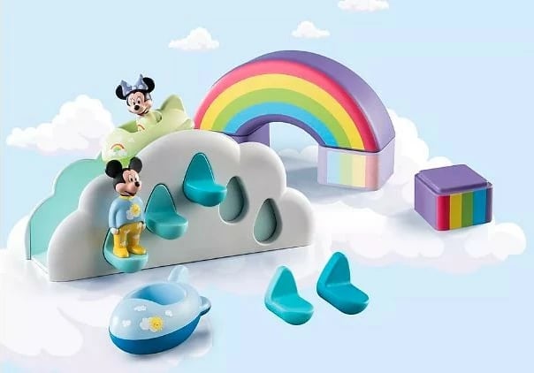 Set lodrash Playmobil 1-2-3 Cloud House Mickey and Minnie, 16 pjesë, shumëngjyrëshe