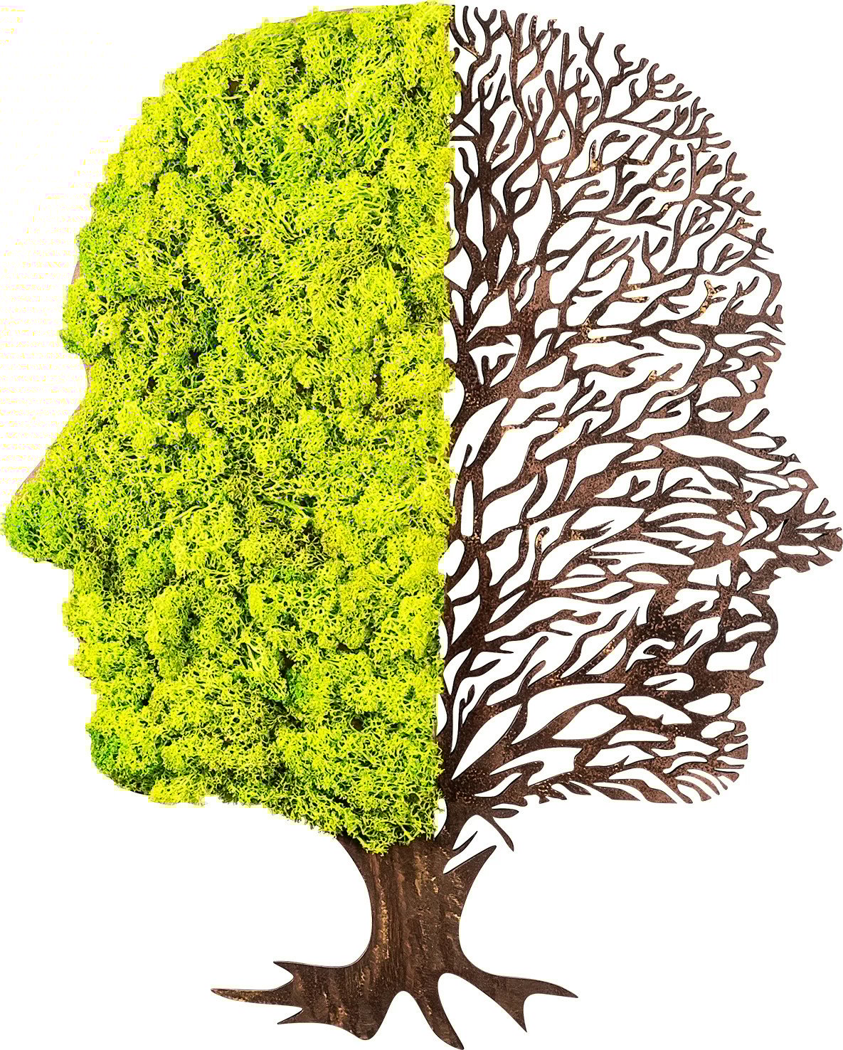 Aksesor dekorativ muri Wallity, jeshil dhe kafe