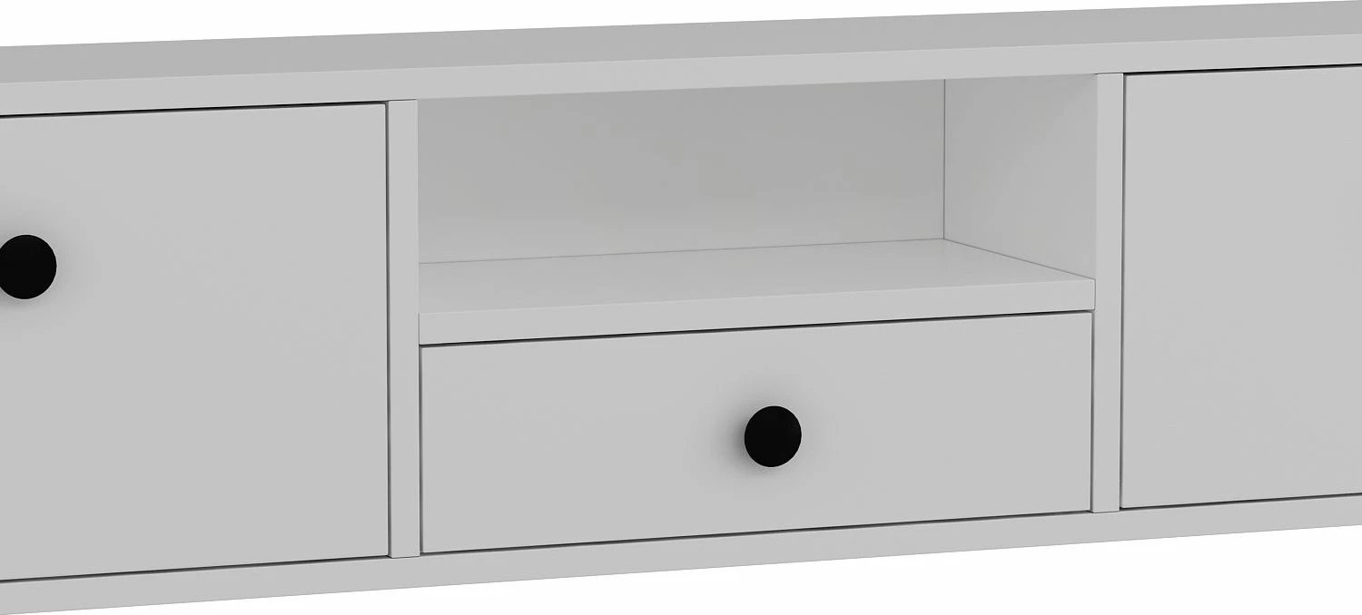 Komodë TV Skye Decor, 1301-DROP-1, e bardhë, e zezë