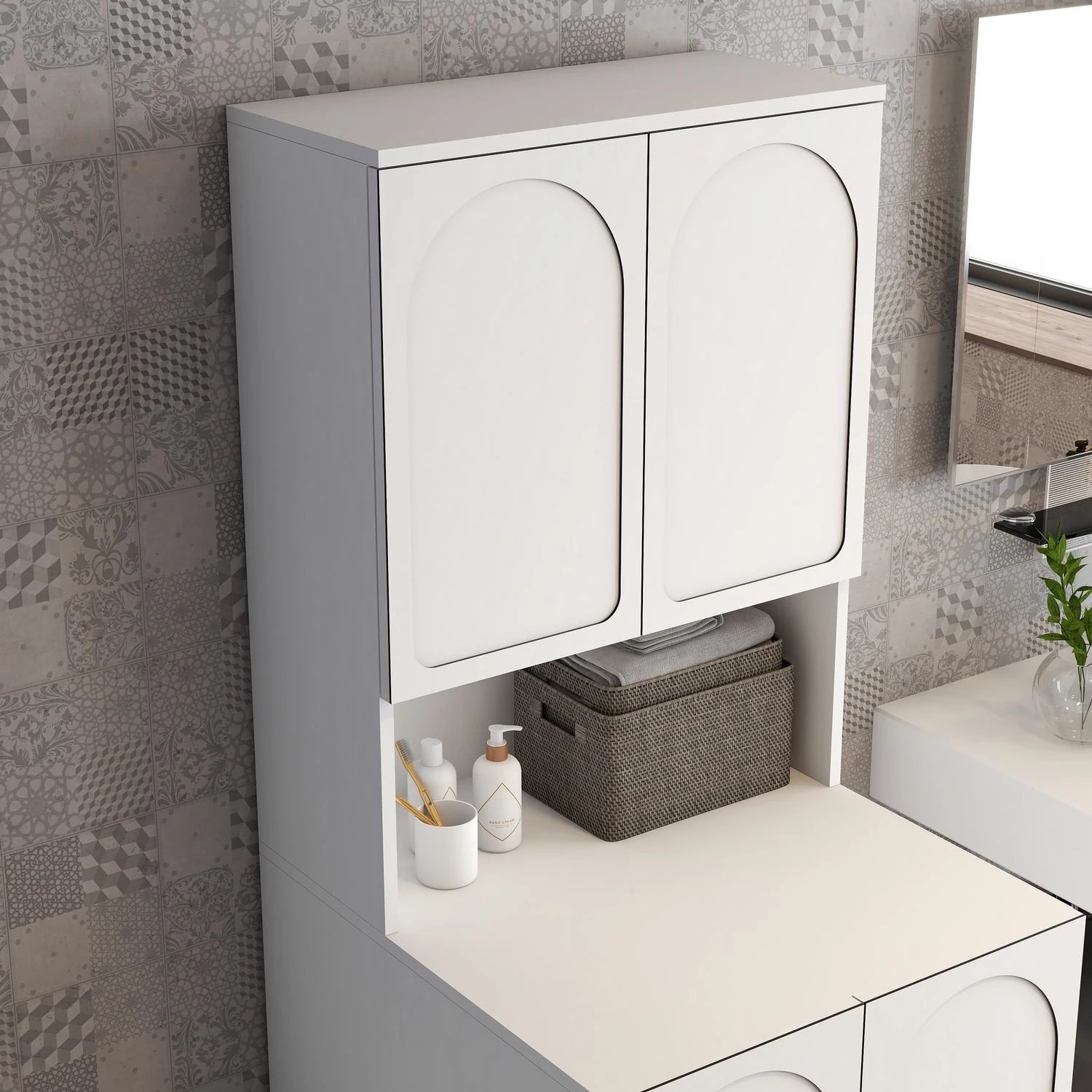 Dollap për lavatriçe, ngjyrë e bardhë, Skye Decor Lyon 73