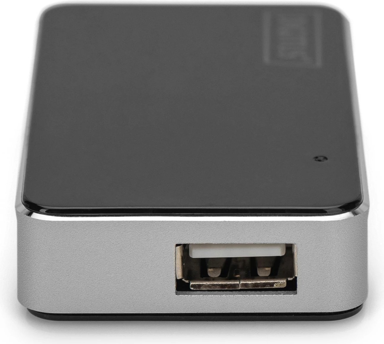 Hub USB Digitus, 4 Porta, USB 2.0, 480 Mbit/s, Ngjyrë e zezë, Argjend