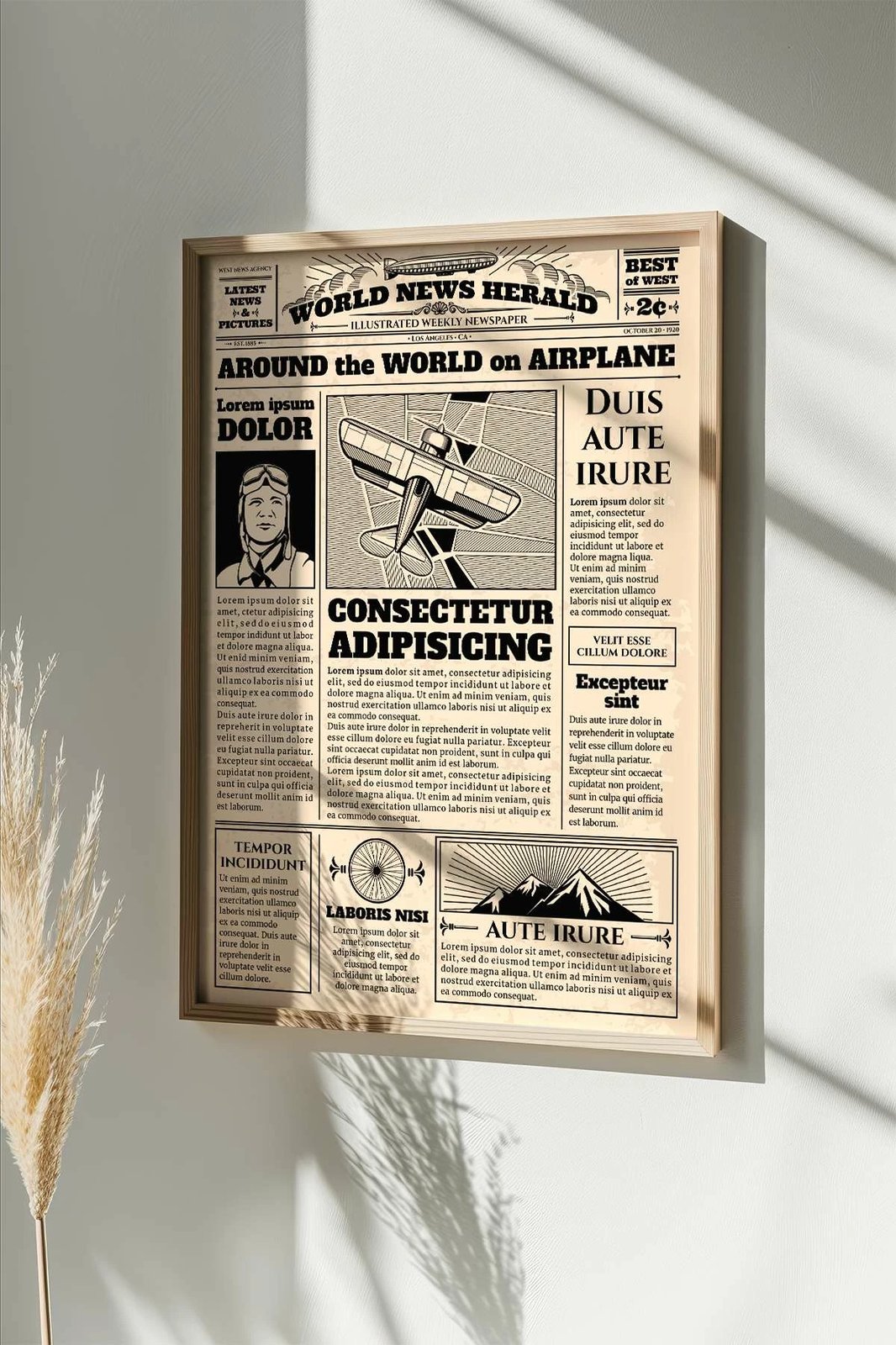 Pikturë dekorative me kornizë, Wallity, NWSPPRMDL1, shumëngjyrëshe