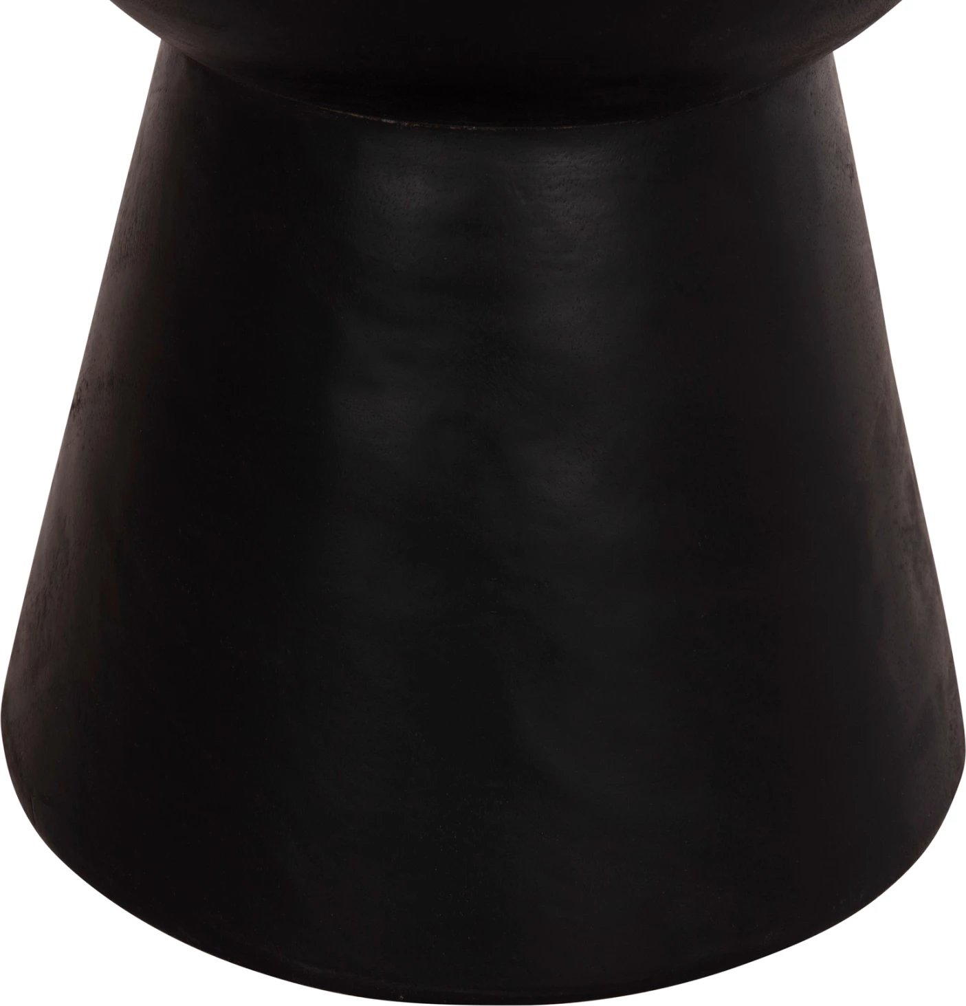 Stool i rrumbullakët Mamba, dru suar i fortë, ngjyrë e zezë, FH9901.12, 30x45cm