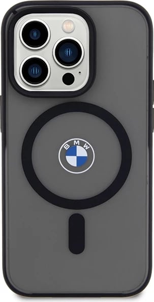 Mbështjellës BMW Signature MagSafe për iPhone 15 Pro, i zi