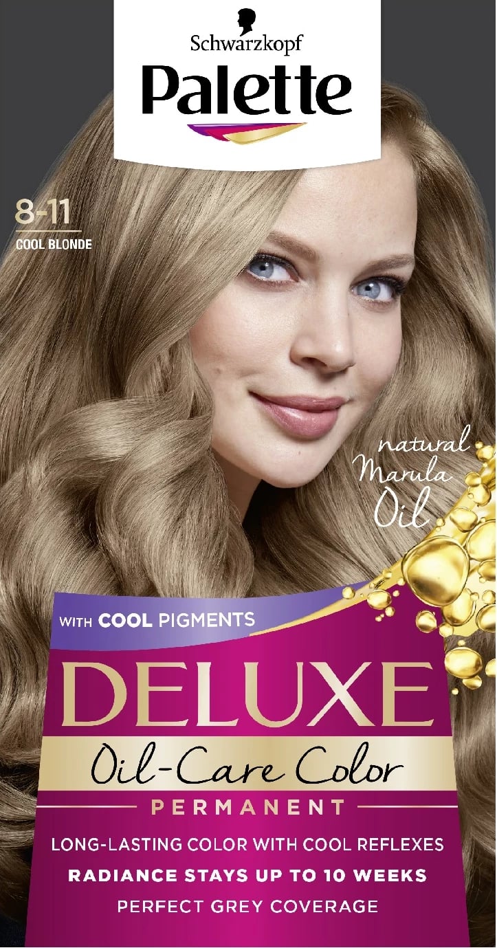 Ngjyrë për flokë për femra Palette Deluxe Oil-Care Color 8-11 Bionde e Ftohtë, 1 copë