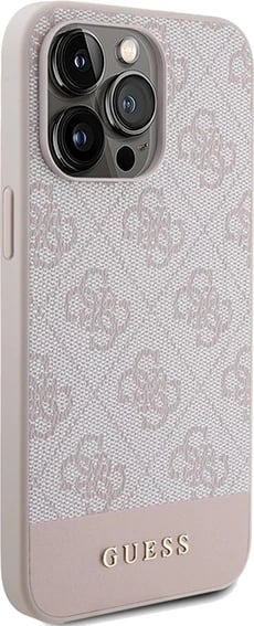 Mbështjellës Guess 4G Stripe për iPhone 14 Pro, Rozë Mbështjellës Guess 4G Stripe për iPhone 14 Pro, Rozë