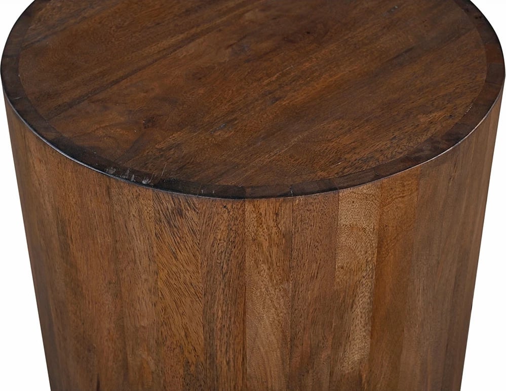 Tavolinë anësore Block, dru mango natyral, 45x45x62.5