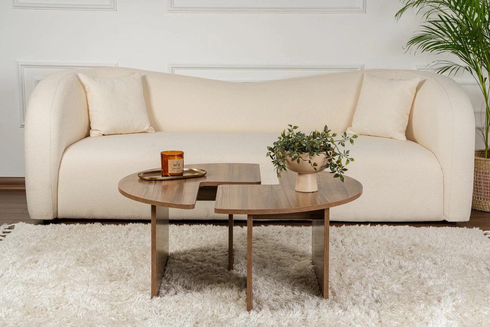 Tavolinë kafeje Nordure, Moira, ngjyrë arre