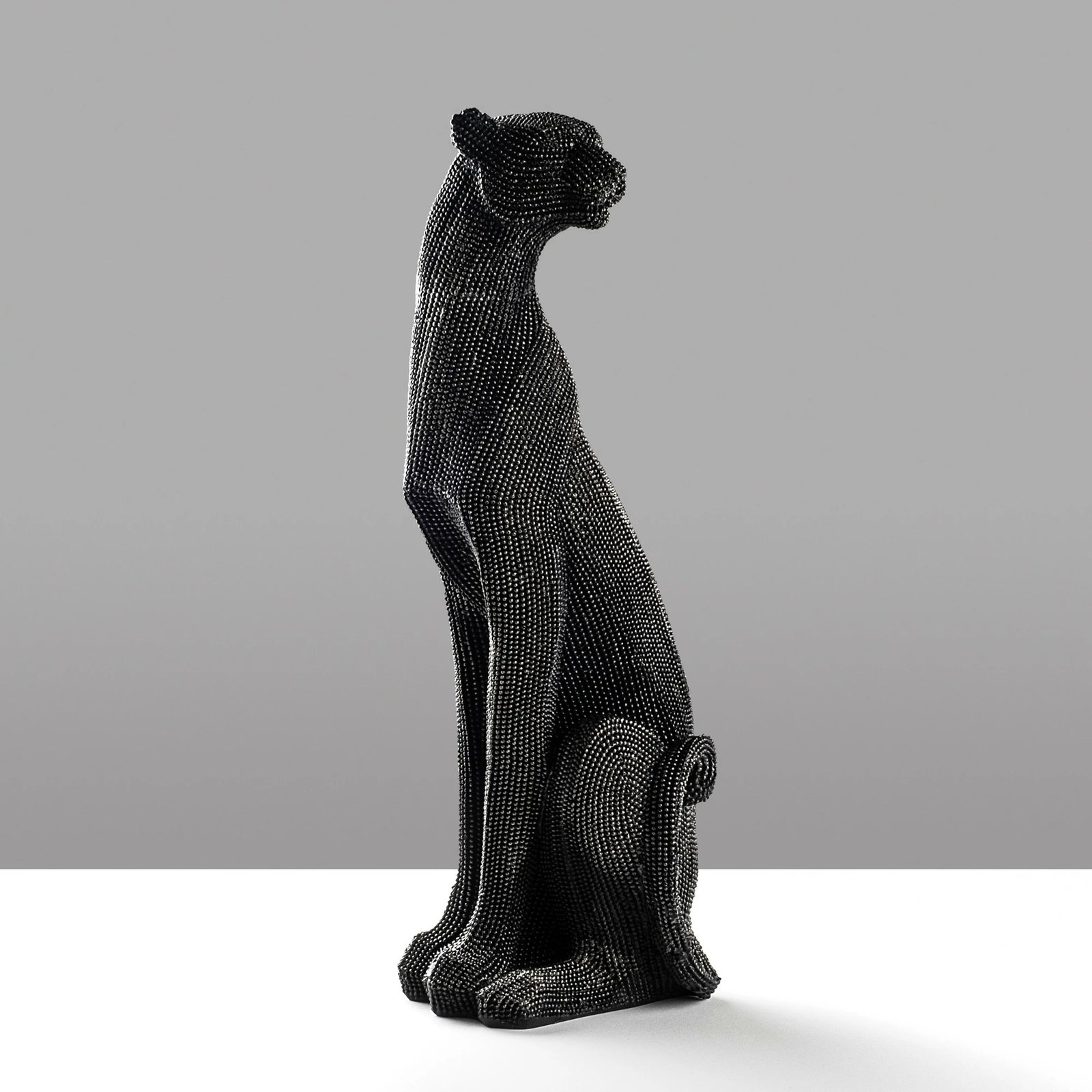 Objekt dekorativ Aberto Design, leopard, i zi