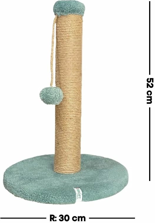 Dru për gërvishtje për mace, Paws & Whiskers, Coris, ngjyrë tyrkiz