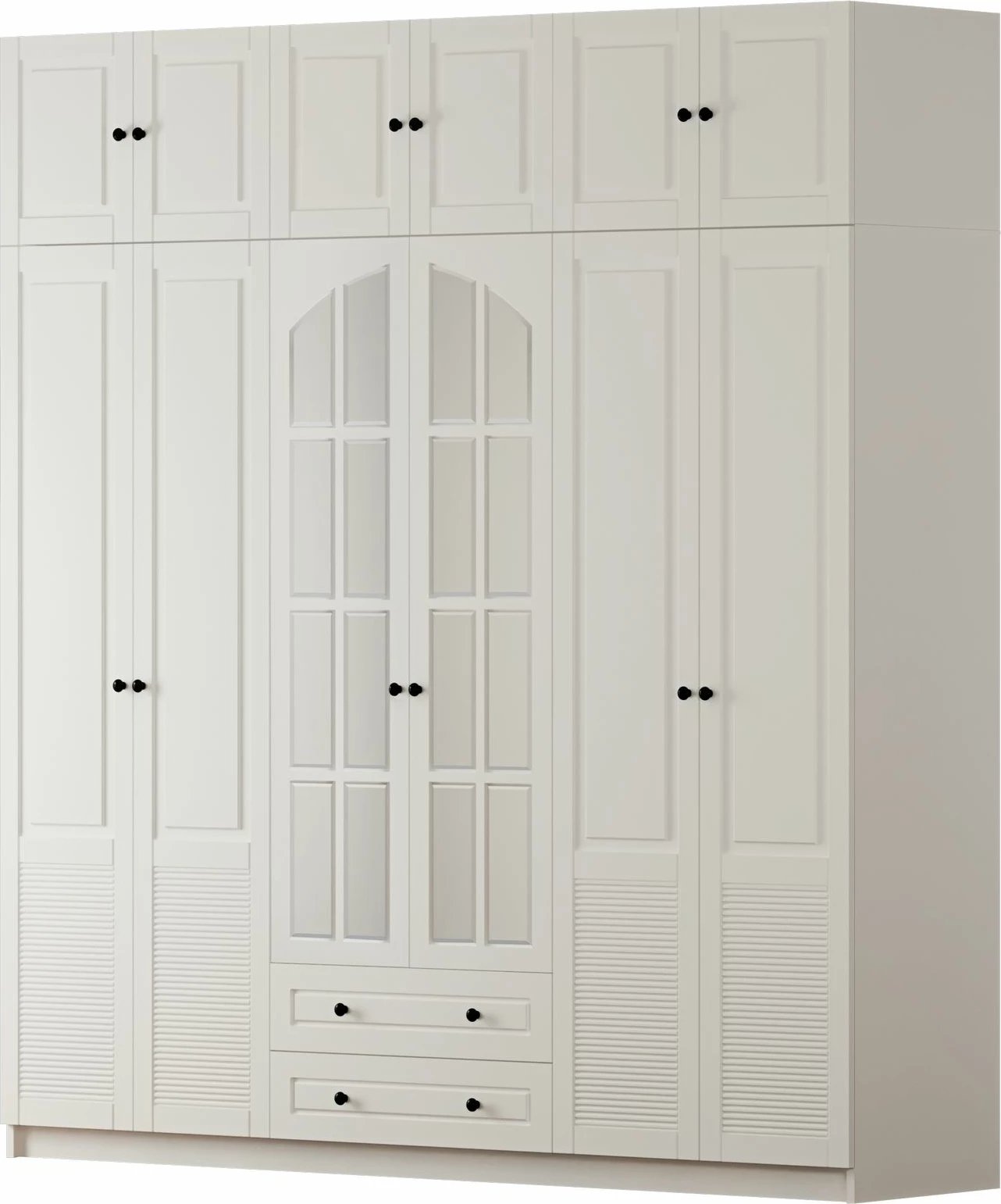 Dollap i madh, ngjyrë e bardhë mat, Skye Decor, RB-185-20