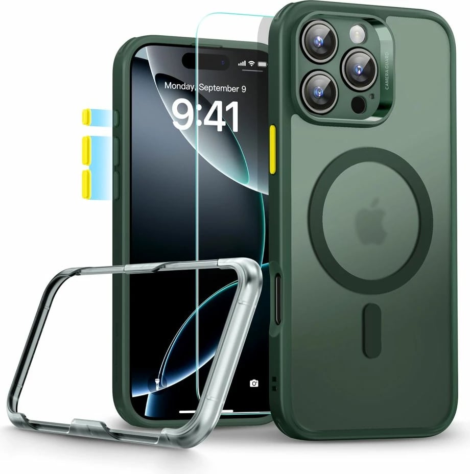 Mbështjellës ESR Classic Pro Set HaloLock MagSafe për iPhone 16 Pro, e gjelbër, set