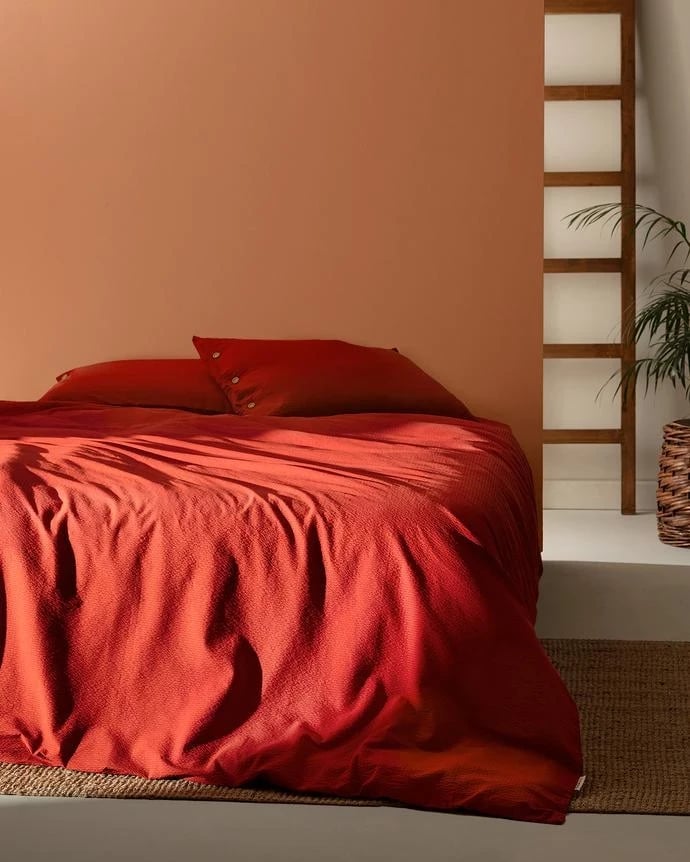 Set mbulesë krevati Linda Double-Size Duvet Cover, i portokalltë