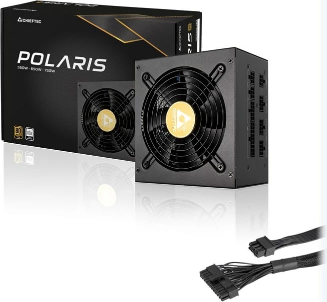 Burimi i Energjisë Chieftec Polaris, 550 W, 20+4 pin ATX, PS/2, i Zi