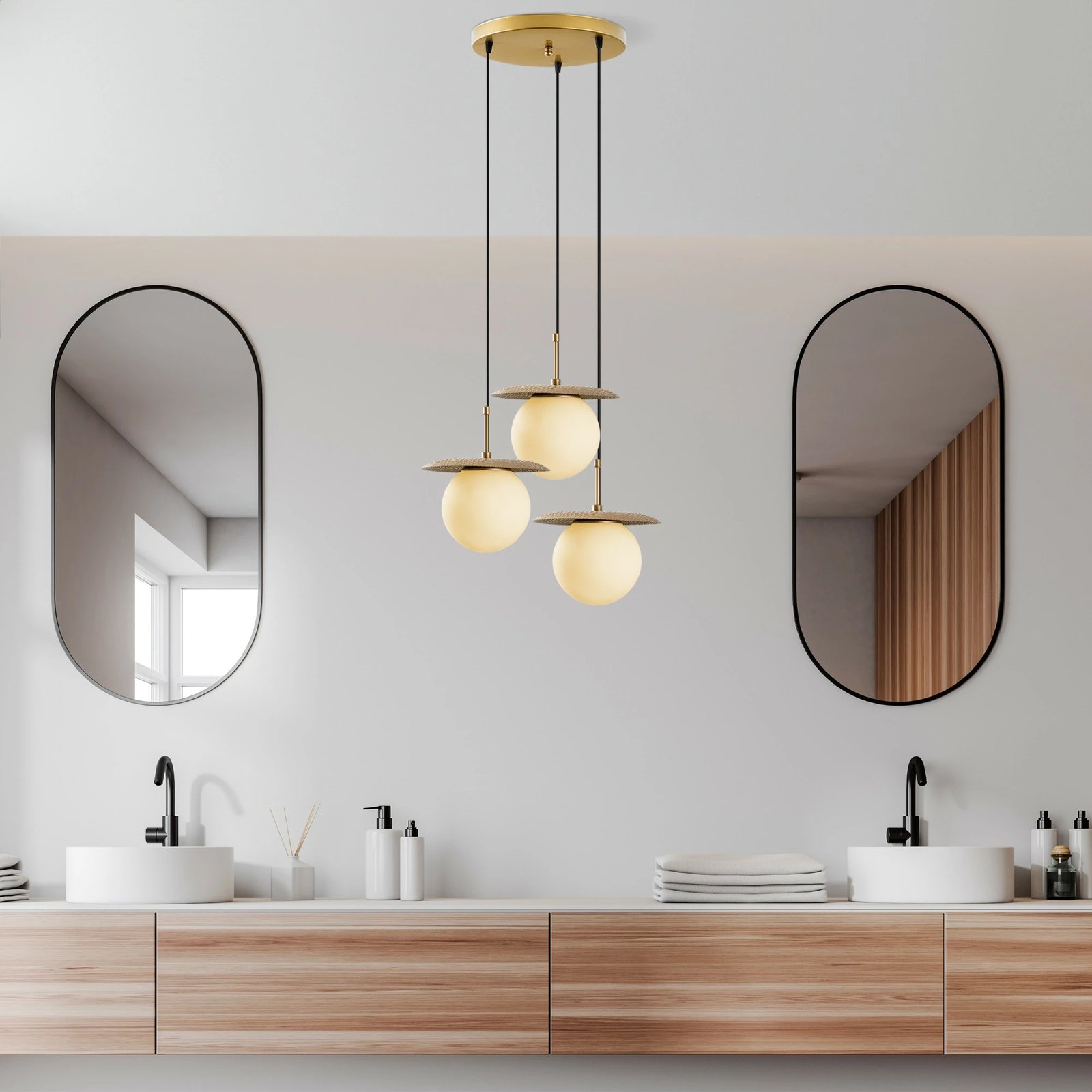 Llambë tavani Opviq, Anemon, ngjyrë ari, 55x55x110cm