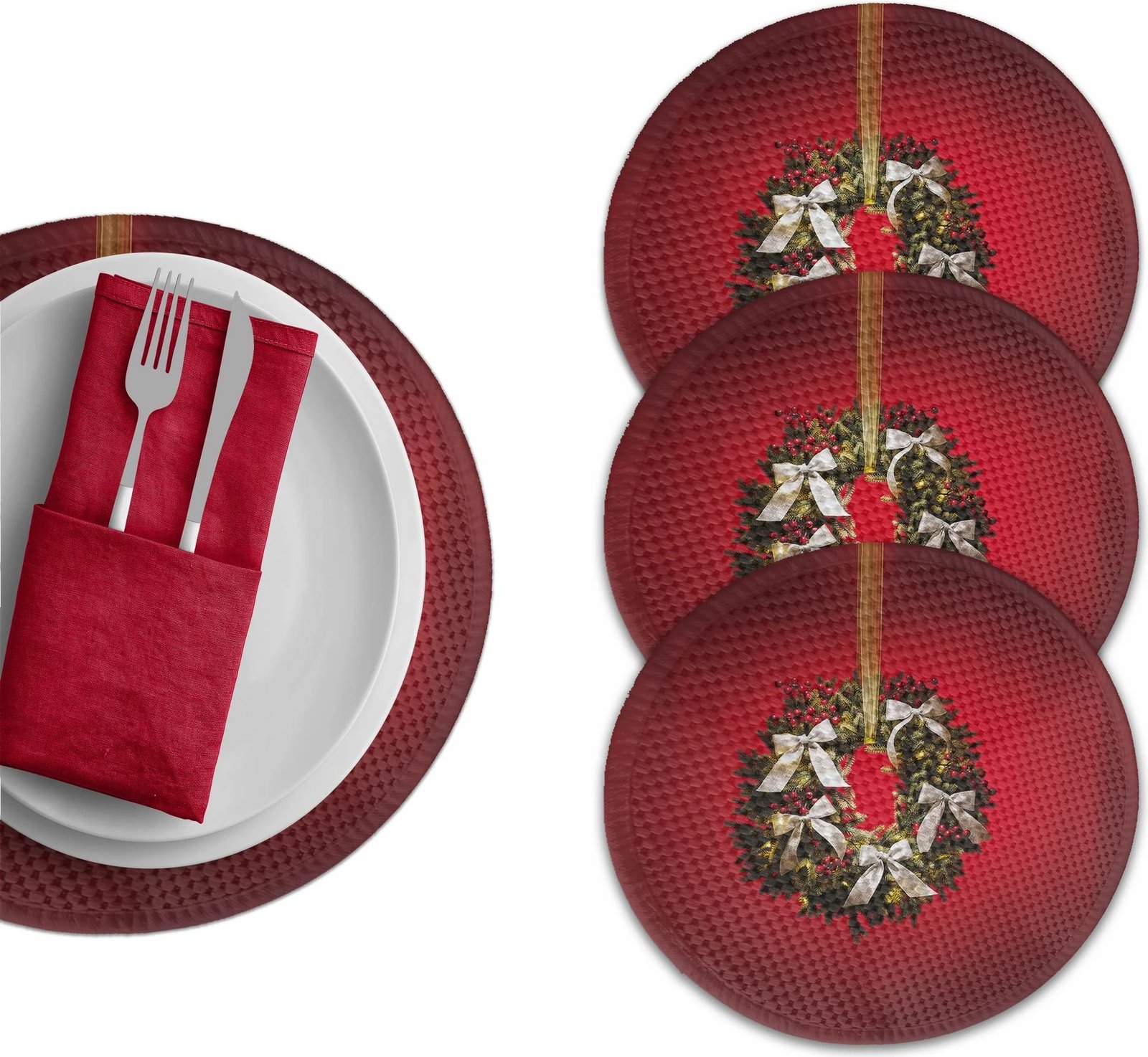 Nënshtrat tavoline Hermia Concept, shumëngjyrëshe, 4 copë, 37cm