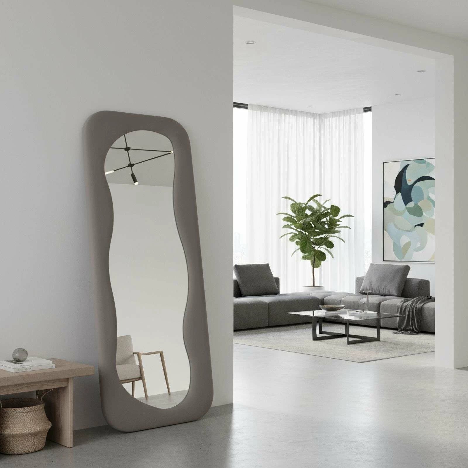 Pasqyrë e gjatë Cheval, ngjyrë mink, Skye Decor