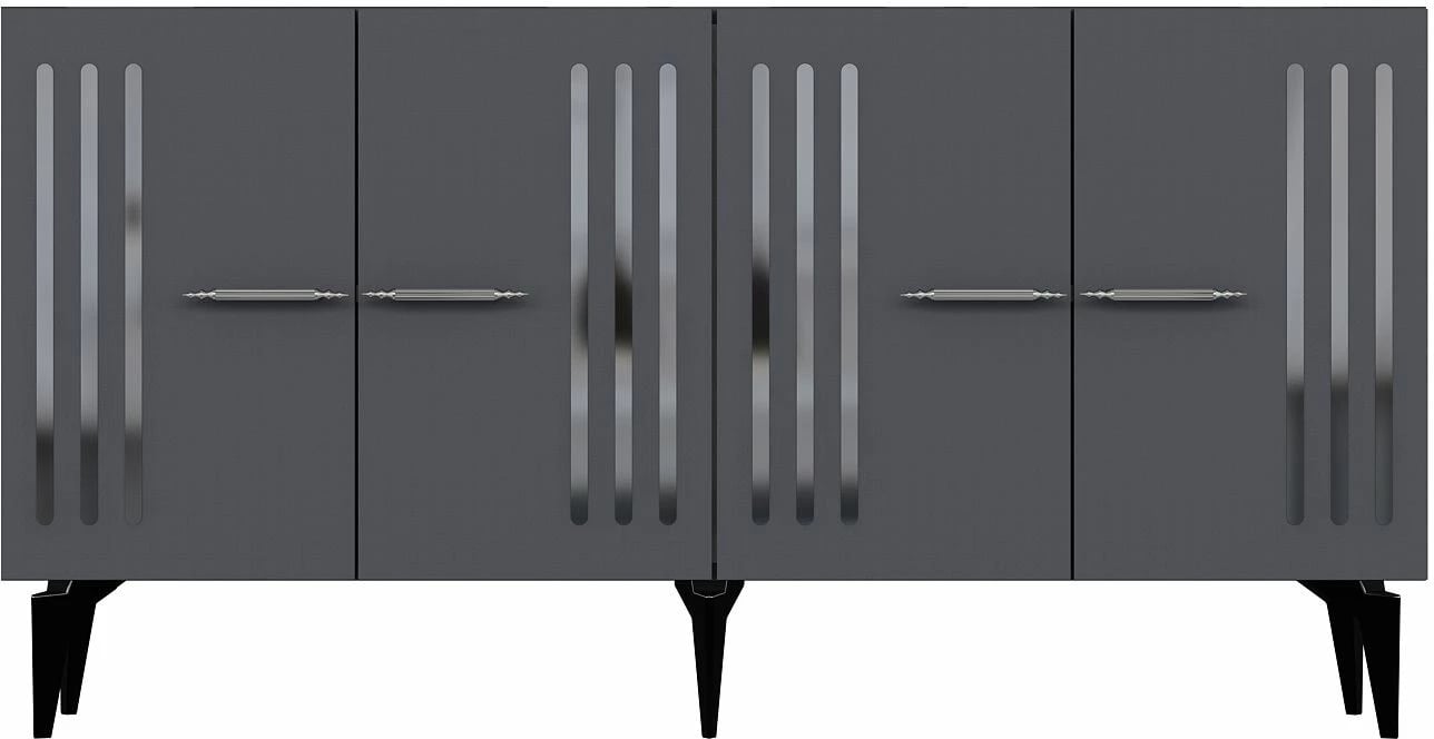 Konsol Skye Decor, anthracite, argjend