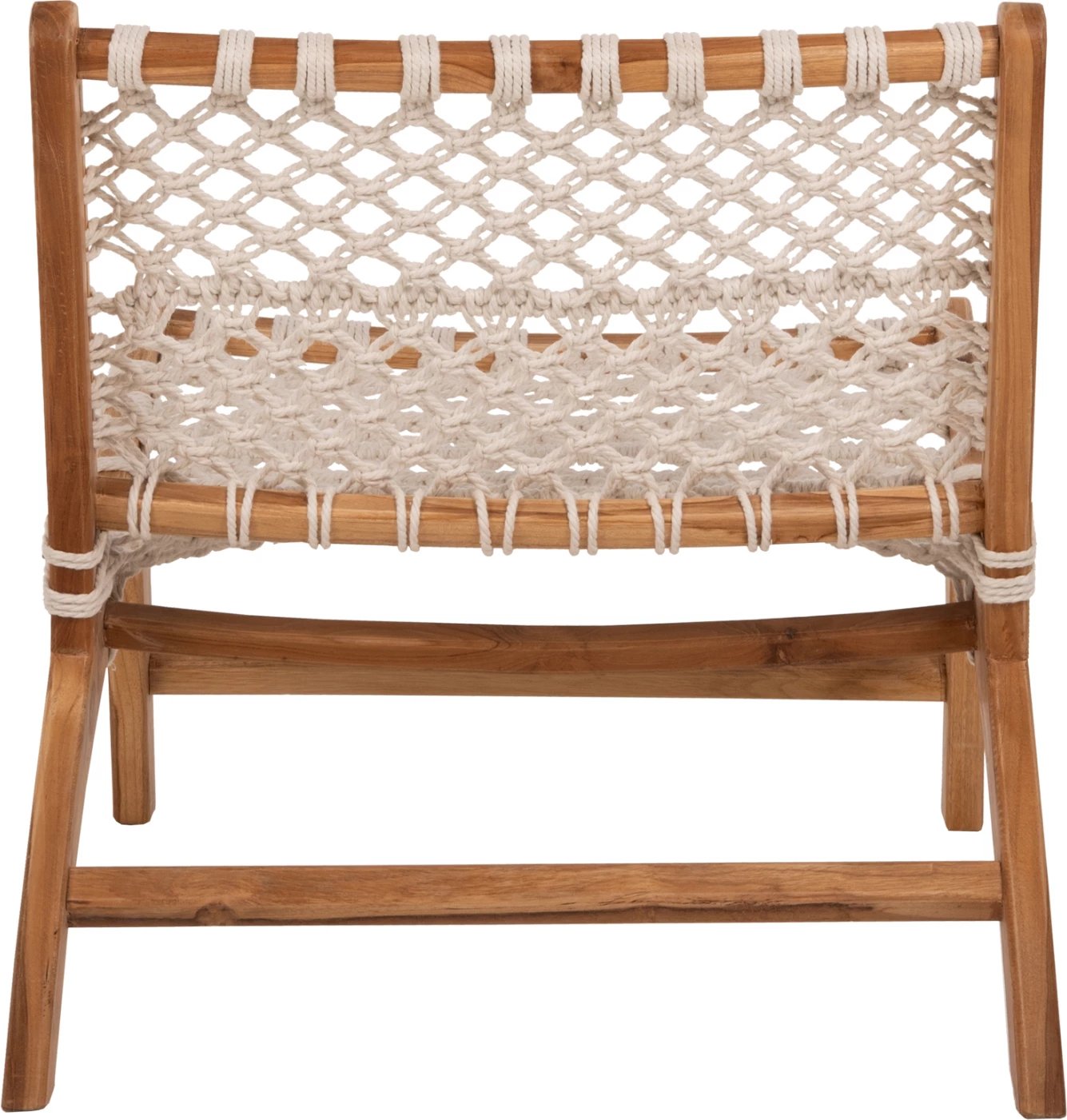 Karrige ANTIB FH9466.01 dru TEAK natyral dhe litar i bardhë 65x78x68Hcm