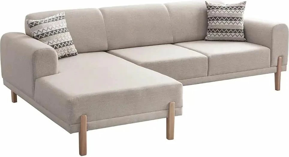 Kënd-sofë krevati Atelier del Sofa, mocha relax majtas, krem