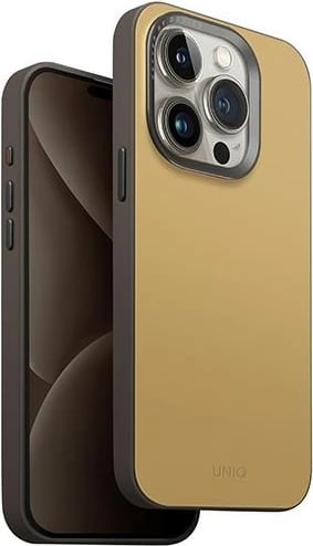 Mbështjellës UNIQ Lyden DS Magclick për iPhone 15 Pro 6.1", e verdhë-kanarinë/gri