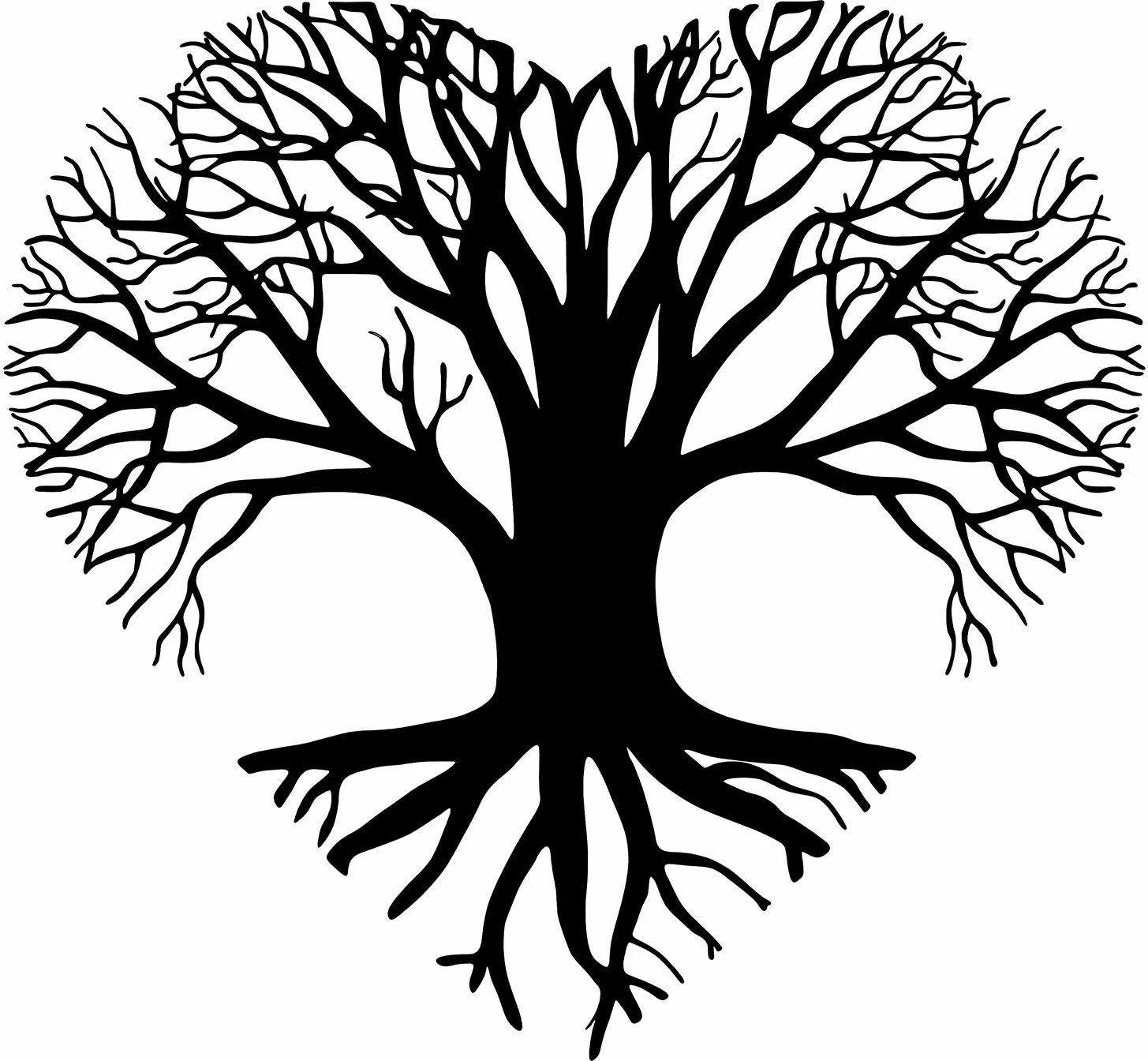 Aksesor dekorativ metalik për mur, Love Tree, Wallity, 50x54cm