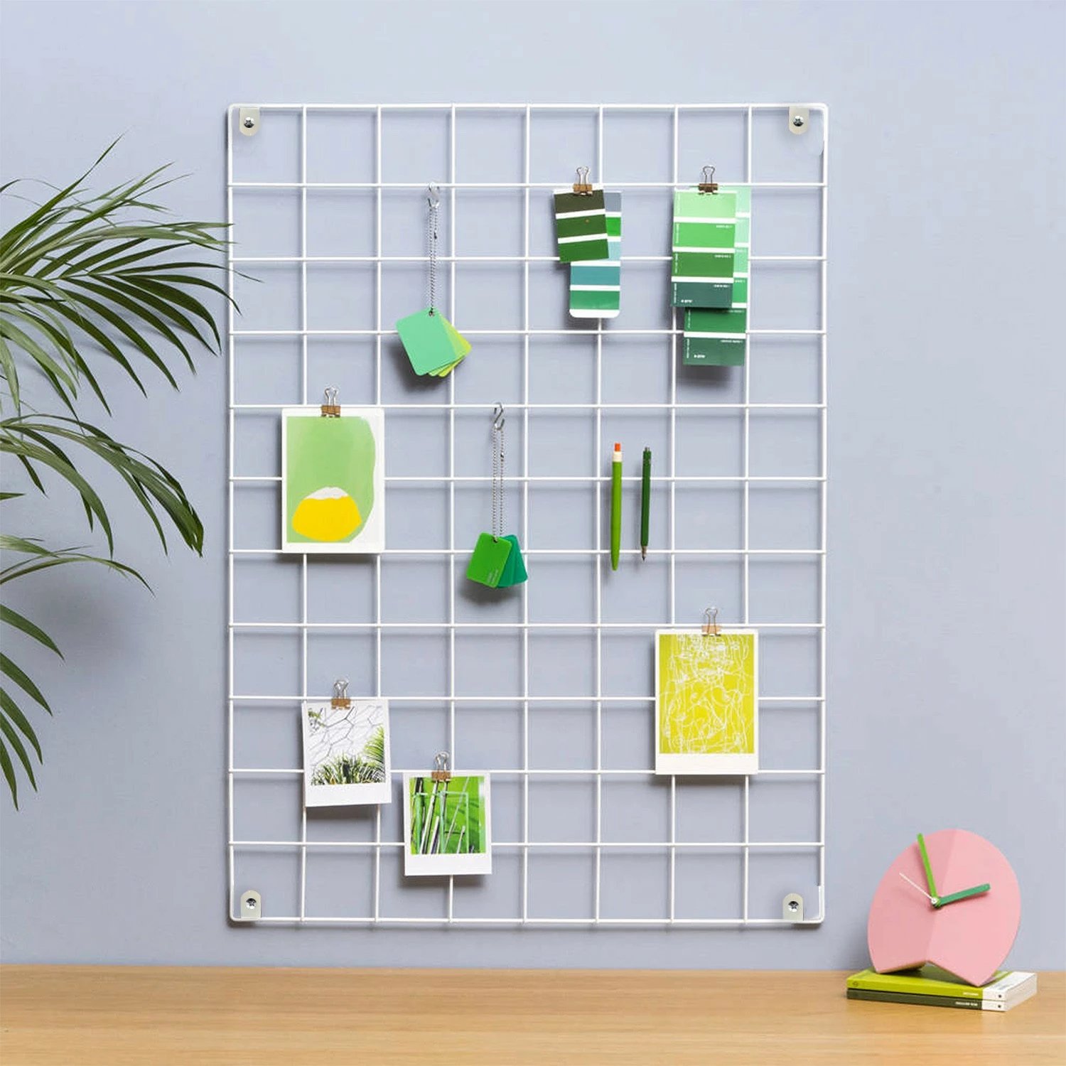 Aksesor dekorativ metalik për mur Wallity, i bardhë, WR001, 50x70x3cm