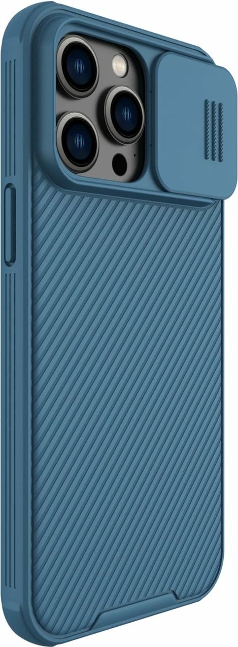 Mbështjellës Nillkin CamShield Pro për iPhone 14 Pro Max, me kapak kamere, Kaltër Mbështjellës Nillkin CamShield Pro për iPhone 14 Pro Max, me kapak kamere, Kaltër